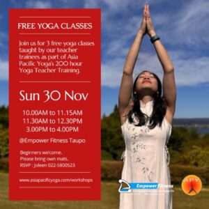 Asia Pacific Yoga Free Yoga Classes Taupo