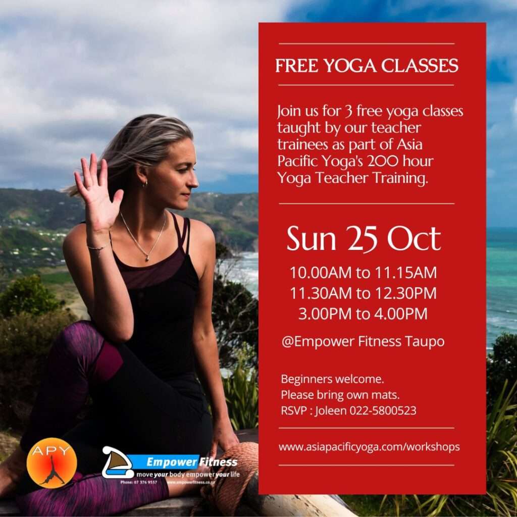 Free Yoga Class Oct 2026 Taupo Asia Pacific Yoga