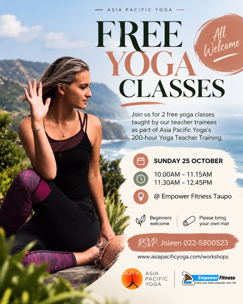 Free Yoga Class Taupo Asia Pacific Yoga